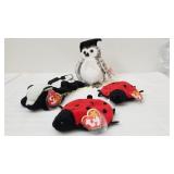 4 Vintage Beanie Baby 95 STINKER, 93 LUCKY & 99
