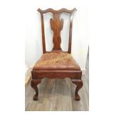 1) Theodore Alexander Leather Side Chair
