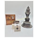 1920 PDG Mini Tansu Cabinet, Pewter Lion (