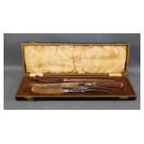 3 Piece Staghorn Handled Carving Set