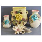 'Sand-Majolica' Vases and Decorative Flower