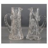 (2) Brilliant Period Cut Crystal Water Pitchers
