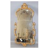 Deco Gilded Wall Mirror with Etched Detailing