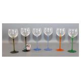(6) Vintage Wine Goblets