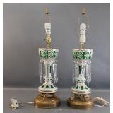 Pair of Bohemian (Czech) 'Lustre' Lamps