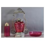 Victorian Cranberry Glass Tableware
