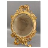 Art Nouveau Gilt Cast Metal Dressing Mirror
