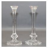 Towle Hexagonal Clear Crystal Candlesticks