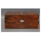 Walnut Veneer Decorative 'Work' Box