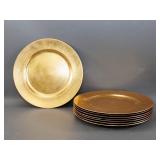 (8) Gold Foil Charger Plates
