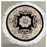 Small Circular Chinese Wool Carpet