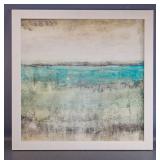 Abstract Landscape Painting in a White Frame