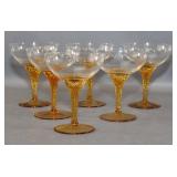 (6) Champagne / Sherbert Glasses