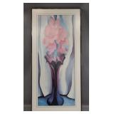 Print of 'Slung' Glass Vase With Pink Gladioli