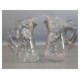 (2) Cut Crystal Water Pitchers