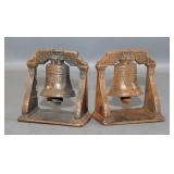Pair of Liberty Bell Cast Iron Bookends