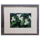 'Trilliums' Watercolor Floral Painting by Jim Tale