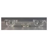 Clear Glass Bowls and Ashtray