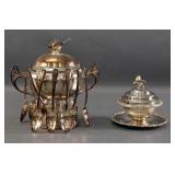 Silver-Plated Condiment Set with Bird Finials