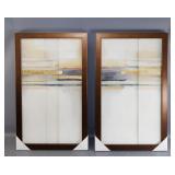 Set of Two Modern Framed Art Pieces