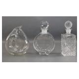 (3) Contemporary Glass Decanters