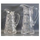 (2) Brilliant Period Cut Crystal Water Pitcher