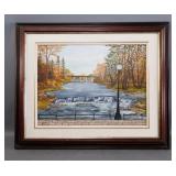 Oil Painting of St.Marys, Ontario by M. J. Ross