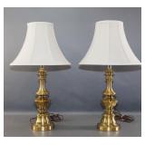 Pair of Stiffel Style Brass Table Lamps