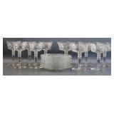 Etched Glass Coupes and Plates