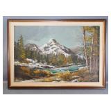 Mountain Landscape Oil Painting on Board