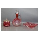 Cranberry Glass Pieces