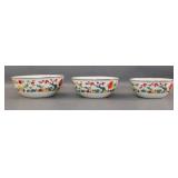 'Chinoiserie' Style Enamelware Mixing Bowls