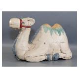 Painted Wooden Camel Figurine