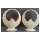 Beswick Ware Ceramic Basket Vases