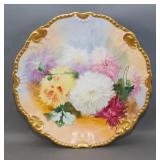 Large Limoges Hand-Painted Porcelain Charger