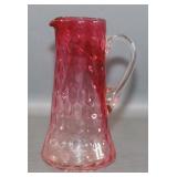 Cranberry Glass Pitcher
