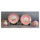 Davenport Cabinet Plates with Paris Cream & Sugar