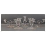 'Deco' Glass Candlesticks