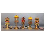 Lamps with Beaded Shades