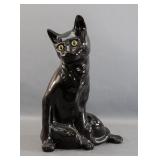 Elegant Ceramic 'Black' Cat Figurine
