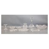 Assorted Cut Glass Pieces