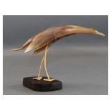 Carved Horn Bird Sculpture