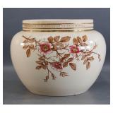 Hand-Painted Ceramic Vase with Floral Motifs