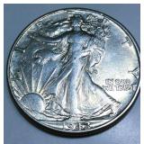 1942 Walking Liberty Half Dollar AU/BU