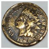 1864-L Indian Head Penny Rare Date