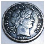 1912 Barber Dime High Grade