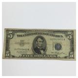 1953 $5 Silver Certificate Note