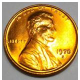 1970-S Small Date Lincoln Memorial Penny BU Red