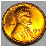1948 Lincoln Wheat Cent Penny Uncirculated Red