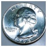 1964 Washington Silver Quarter Gem Uncirculated